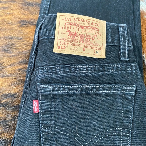 Levi's Vintage 512 Tapered Leg Slim Fit Jeans Blk - Picture 6 of 15